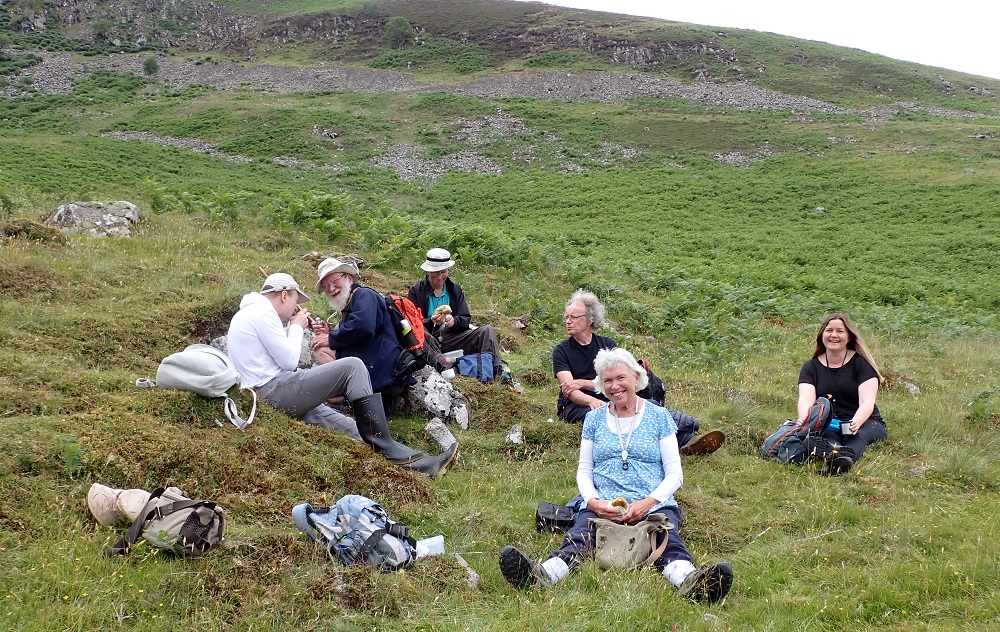 Lichens in South-East Scotland group at Posso Craig