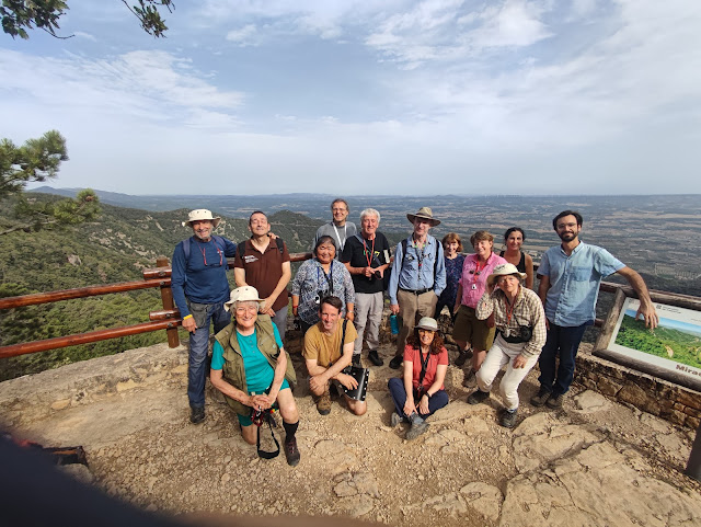 Group photo at the Mirador de la Pena, Poblet, near World Heritage Site Monastery which was visited in the heat of the afternoon. 