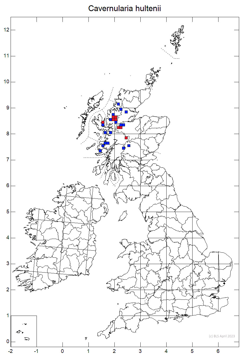 Cavernularia hultenii 10km sq distribution map