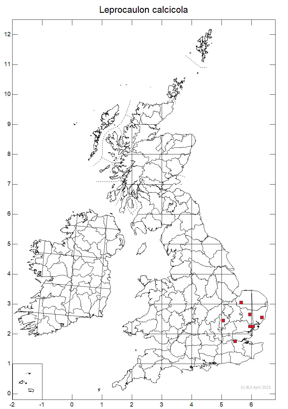 Leprocaulon calcicola 10km distribution map