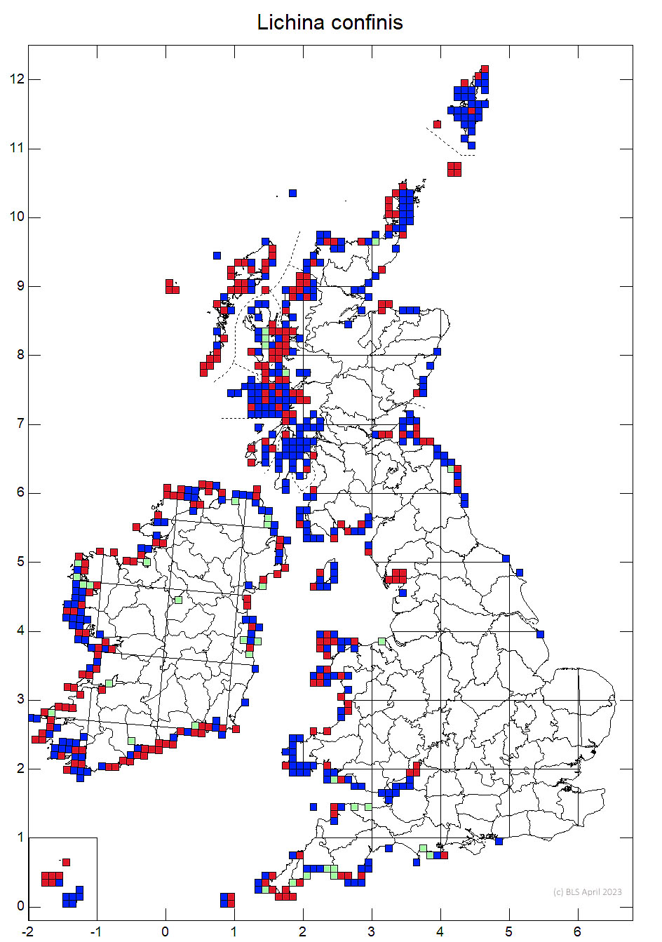 Lichina confinis 10km sq distribution map