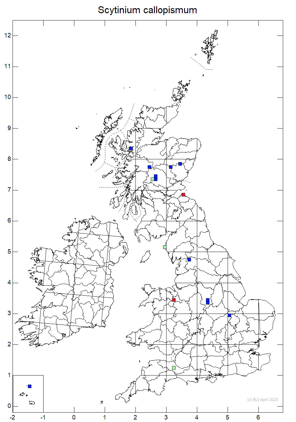Scytinium callopismum 10km distribution map