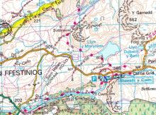 Map of meeting place for Cennau Cymru meeting 21st November