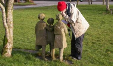 Lichens on Concrete Children - © Mike Simms